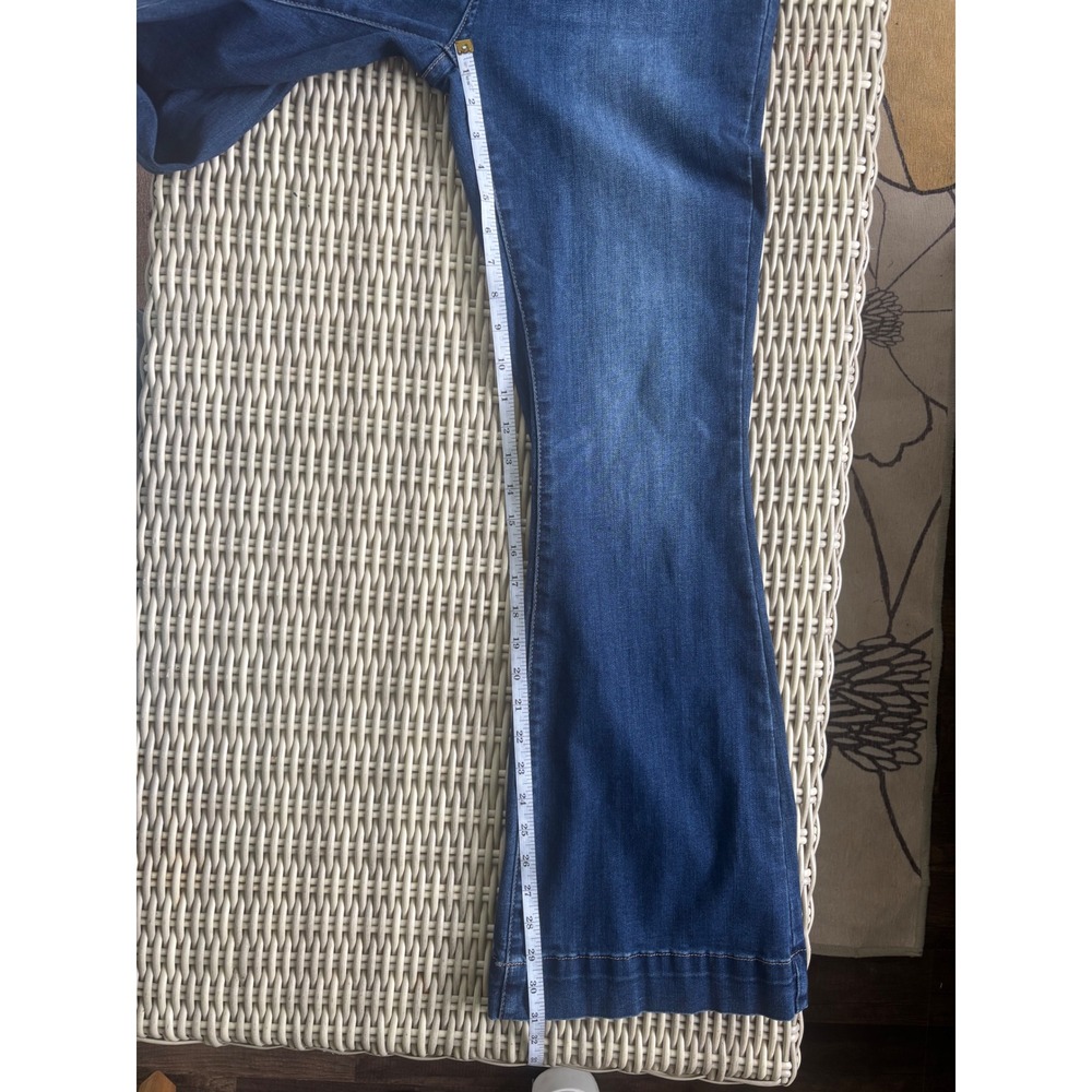 Judy Blue Trouser Flare Jeans‎ size 15/32 high rise boho layered minimalist - Picture 9 of 10